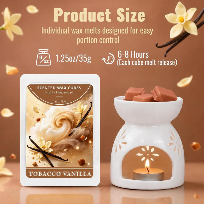 Wax Melts, 6 Fall & Winter Scented Wax Cubes for Wax Warmer
