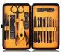 Professional Stainless Steel Nail Clipper Travel & Grooming Kit Nail Tools Manicure & Pedicure Set of 15pcs with Luxurio