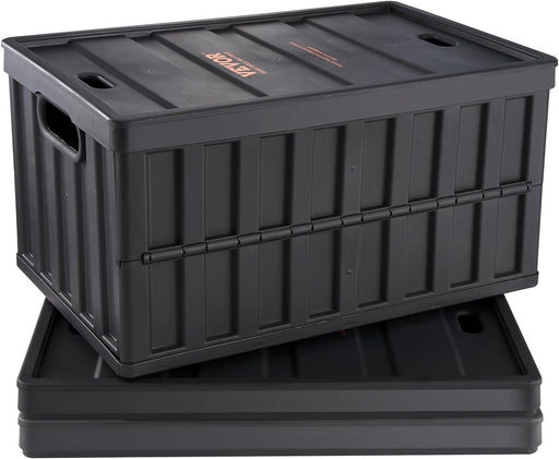 65L Collapsible Storage Bins with Lids 3 Packs, Stackable Crates