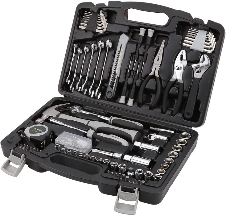131-Piece General Household Hand Tool Set with Storage Case for Home Repair, Portable