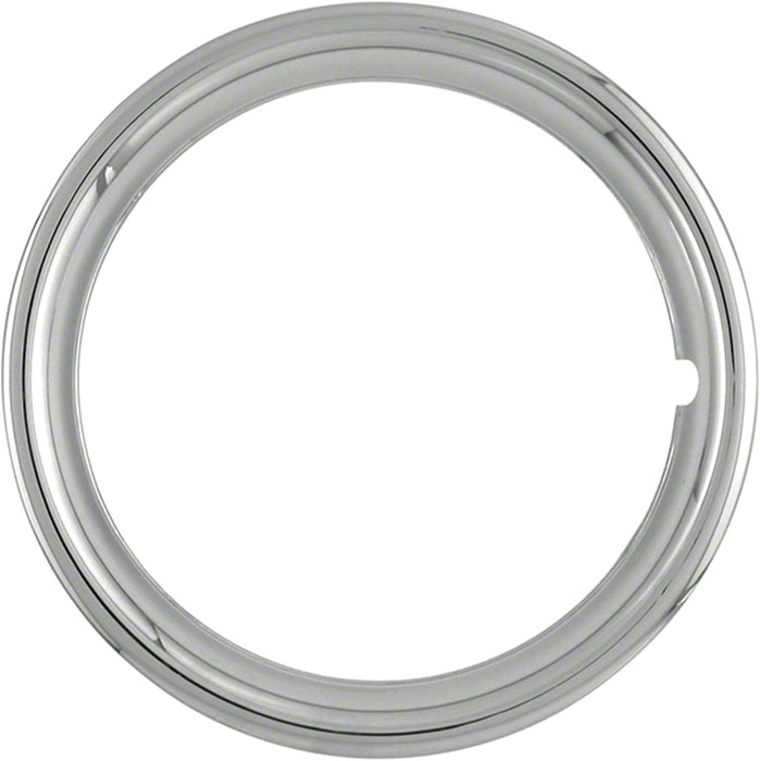 17" ABS Plastic Beauty Trim Rings - 1.5" Deep, Chrome, 4-Pack