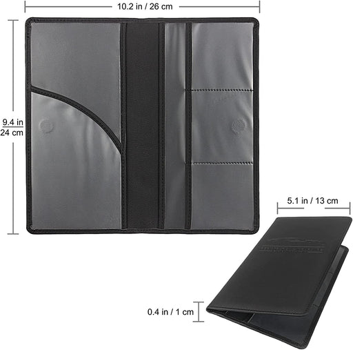 Premium Car Registration & Insurance Card Holder, Black