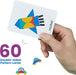 Wooden Shape Puzzle, 36 Blocks & 60 Cards, Montessori Toy for Kids 3+