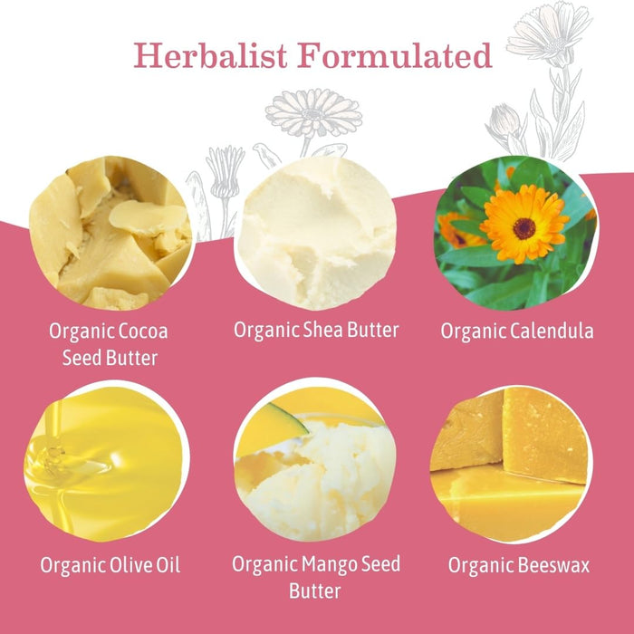 Organic Nipple Butter - 2 fl oz - Lanolin-Free Nipple Cream - Safe, Soothing Balm for Breastfeeding - Postpartum Essenti
