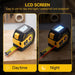 2-in-1 Laser Tape Measure, 197Ft Rechargeable Laser Measuring Tool & 16Ft Measuring Tape with LCD Display - Pythagorean, Area, Volume Digital Tape Measure for Construction & DIY (M/in/Ft)
