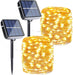 Solar Fairy Lights, 2-Pack Total 80FT 240LED Lights, Warm White