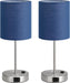 Touch Lamps for Bedroom Set of 2 - Dimmable, USB C+A, AC Outlet