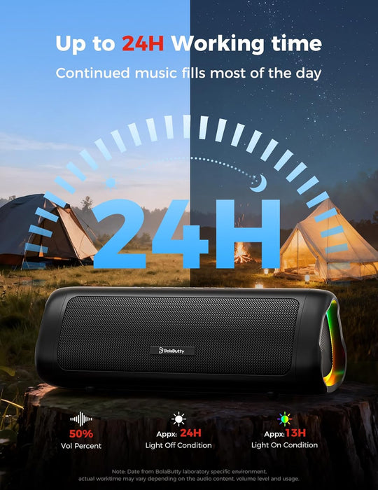 Bluetooth Speaker, 20W HD Sound, Portable Wireless, IPX5 Waterproof, Up to 24H Playtime, TWS Pairing, for Home/Party/Out