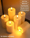 3"x4" Outdoor Waterproof Flameless Candles with Remote Timers Battery