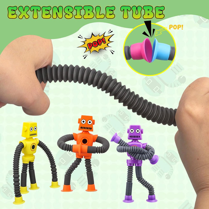 10 PCS Robot Suction Fidget Sensory Toy Party Favors for Kids