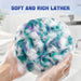 Loofah Sponge 75g/Piece, Exfoliating Bath Sponge Body Scrubber - Loofa Set of 4 Flower Color (Large, Green-Purple)