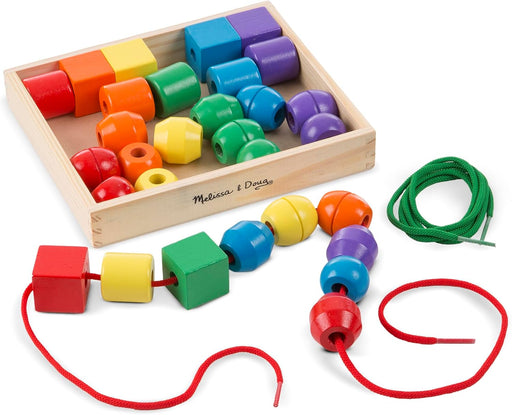 Melissa & Doug Primary Lacing Beads 33-Piece Montessori Toy Set