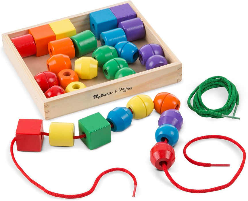 Melissa & Doug Primary Lacing Beads 33-Piece Montessori Toy Set