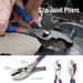 Large Pliers & Wrench Set 6-Piece (10" Water Pump, 10" Slip Joint, 8" Long Nose, 8" Linesman, 6" Diagonal, 8" Adjustable Wrench) for DIY & Home Use, W001329A
