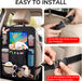 Backseat Car Organizer w/ 10 Storage Pockets 11" Tablet Holder, 2 PCS Black