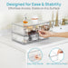 Clear Stackable Storage Drawers, 2 Pack Wide Plastic Organizers