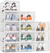 Clear Shoe Storage Boxes, Stackable Shoe Organizer for Closet