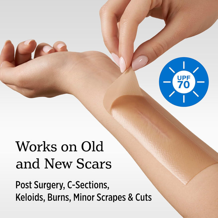 Silicone Scar Tape for Surgical Scars, 10 ft Roll, 1 Pack, Light