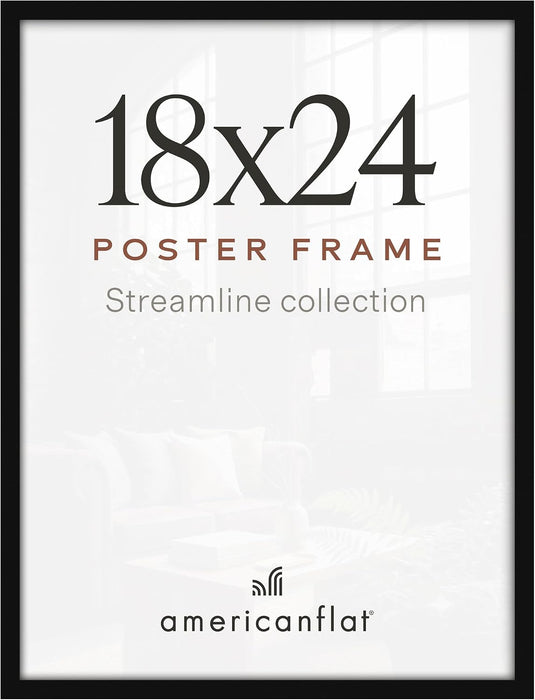 18x24 Poster Frame - Slim Molding - Black