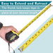 Tape Measure 25 Ft - Metal Retractable Tape Measure with Fractions, Easy Read, 1-inch Wide X 25 Foot