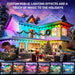 150FT Permanent Outdoor Lights, IP67 Waterproof Smart RGB+IC Wall-Washing Eaves Lights with App & Voice Control, Millions of Colors, Customizable DIY Scenes for House, Holiday, Patio
