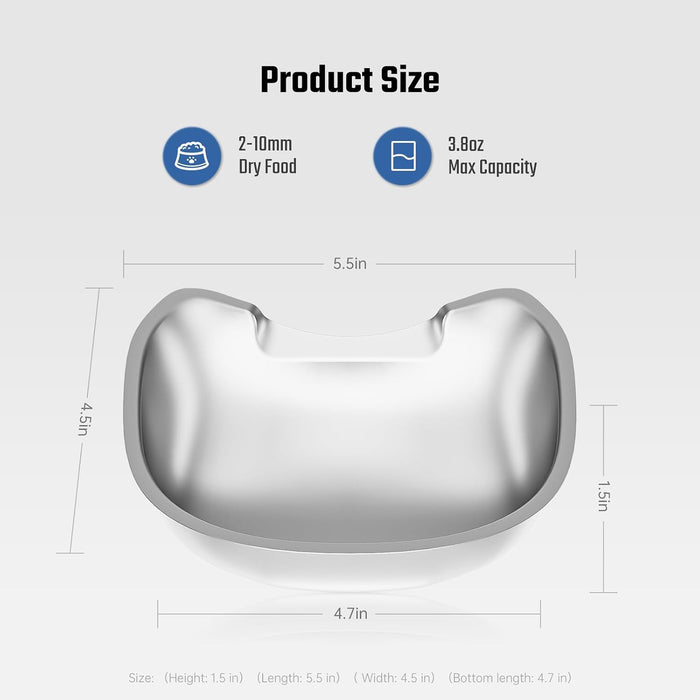Automatic Cat Feeders Replacement Food Bowl (Silver)
