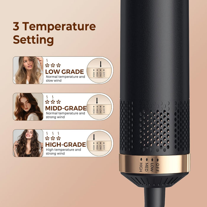 5 in 1 Blow Dryer Brush, Upgrade Hair Dryer Brush Air Curler Air Curl Wrap
