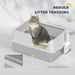 High-Sided Stainless Steel Cat Litter Box
