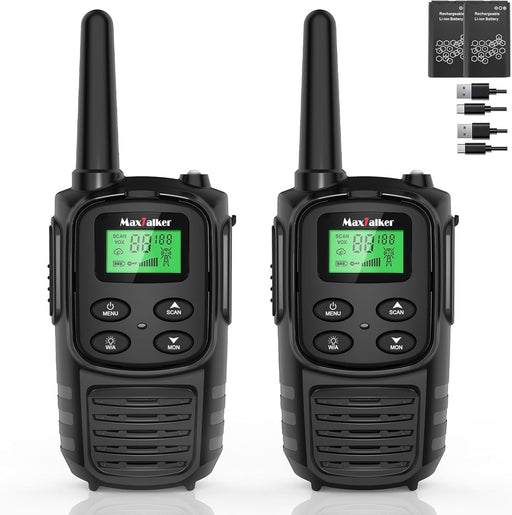 Walkie Talkies Long Range for Adults, Rechargeable FRS Two-Way Radio, 2Pack