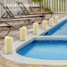 2PACK Outdoor Plastic flameless Candles with Remote Control and Timer