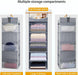 5-Shelf Hanging Closet Organizer and Storage with Side Pockets, Collapsible Closet Hanging Shelves for Storage, Grey