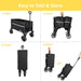 Collapsible Wagon Cart with Wheels Foldable - Folding Utility Heavy Duty Wagons Carts for Grocery Sports Garden Shopping Camping Wheelbarrows (Black, 120L)