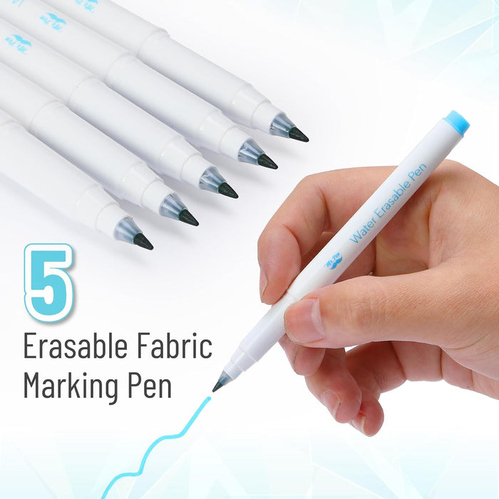 - Washable Fabric Markers for Sewing, 5 Pack, Blue
