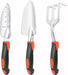 Garden Tools Set, 3 Pack Heavy Duty Gardening Tools Set Include Garden Shovel, Transplant Trowel and Hand Rake with Ergo