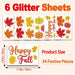 Glitter Fall Window Clings Autumn Thanksgiving Window Stickers Decals Decor