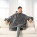 Wearable Blanket Hoodie, Oversized Sherpa Hooded Blanket Sweatshirt, Super Warm and Cozy Hoodie Blanket for Women Men Adults