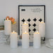 Flameless Candles Battery Operated with Remote and 2/4/6/8 H Timer, 6pcs Flickering Fake Electric Candles for Festival Wedding Home Party Decor (D3 x H 6") (White)