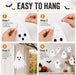 20Pcs Large Halloween Ghost Hanging Ornament Decor Ghost Party Banner