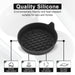 Car Cup Holder Coaster, Silicone Cup Holder Insert, Universal Non-Slip Cup Holders, Car Accessories Interior for Women and Man Interior Sets 4 Pack Black
