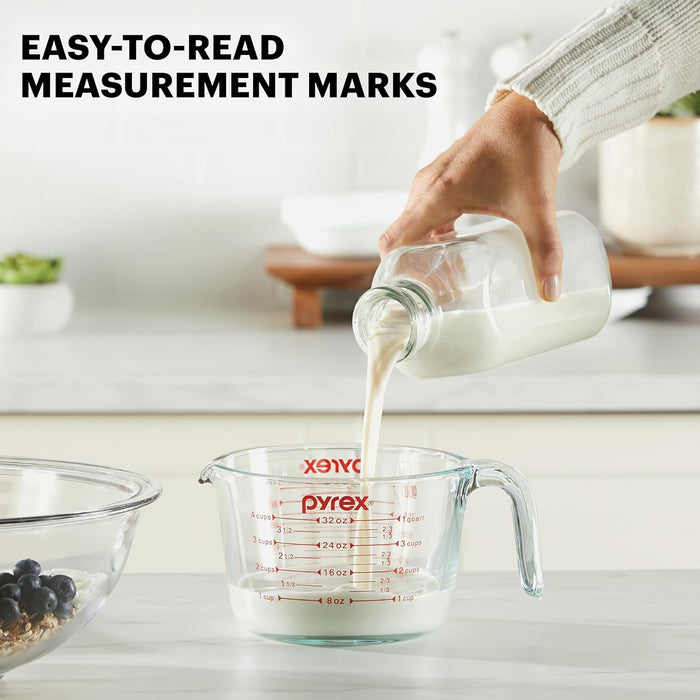 Essentials (3-Pack) Glass Measuring Cups Set (1, 2 & 4 Cup)