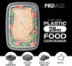 50-Pack Reusable Meal Prep Containers Microwave Safe Food Storage Containers with Lids, 28 oz - 1 Compartment Take Out D