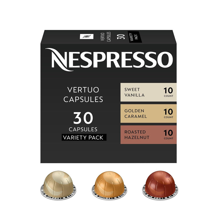 Nespresso Vertuo, Barista Flavored Pack, Medium Roast, 30-Count Coffee Pods
