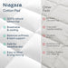100% Cotton Top Queen Size Mattress Pad, Pillow Top