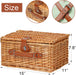 Wicker Picnic Basket for 2, Vintage Picnic Basket - Flower