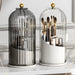 Concealed Toothbrush Holder Tooth Brush Holder with Sliding Lid Makeup Brush Holder with Cover 360° Rotating Dustproof