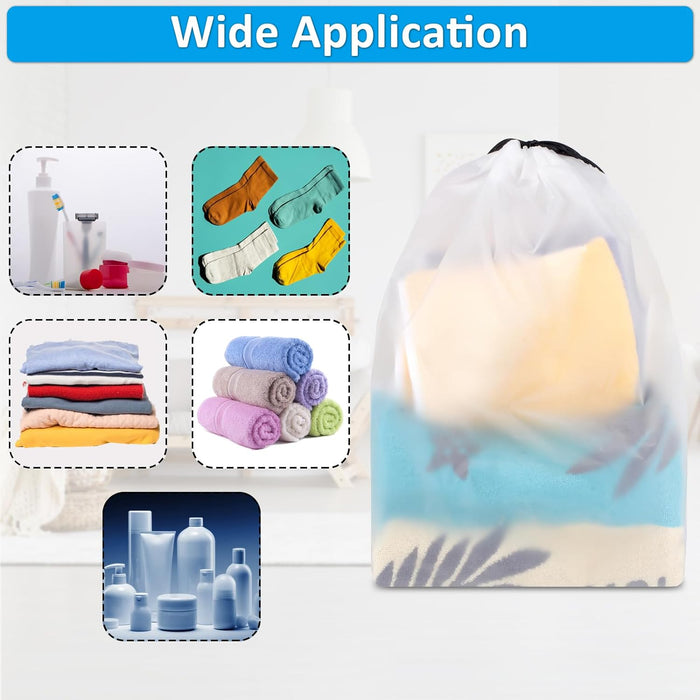 Clear Shoe Bags for Travel 5 PCS, Drawstring Travel Shoe Bags for Packing