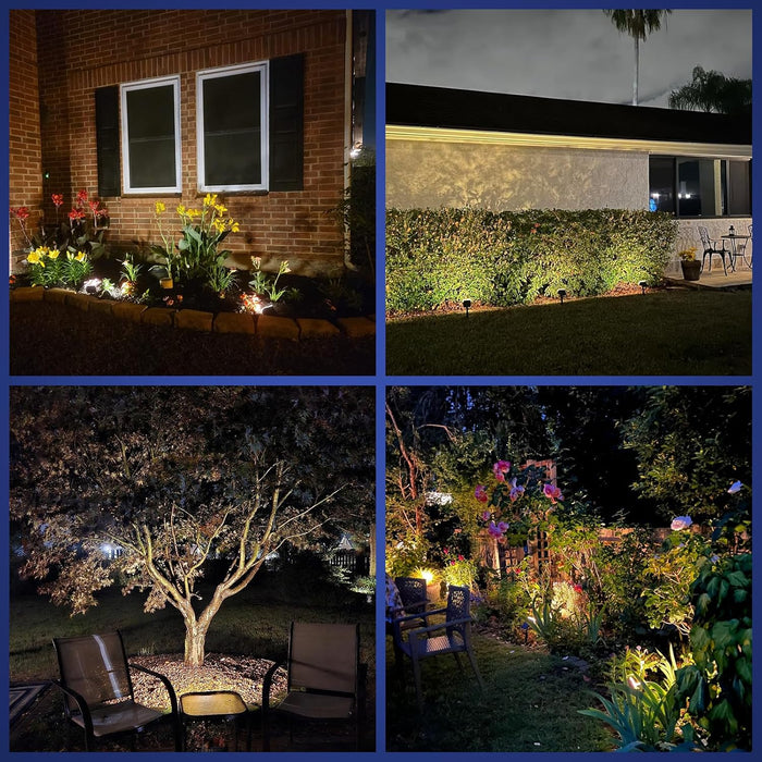 Solar Lights Outdoor Waterproof - 6 Pack (Warm White)