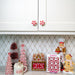 12pk Red Peppermint Decorative Knob Covers for Christmas Holiday