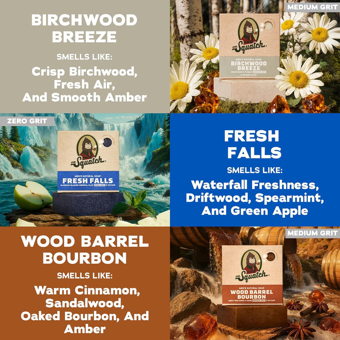 Natural Men’s Bar Soap, Body Soap Bar (5oz, 3-Pack)