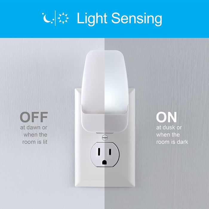 GE Plug in Night Light with Dusk to Dawn Sensor, 4 Pack